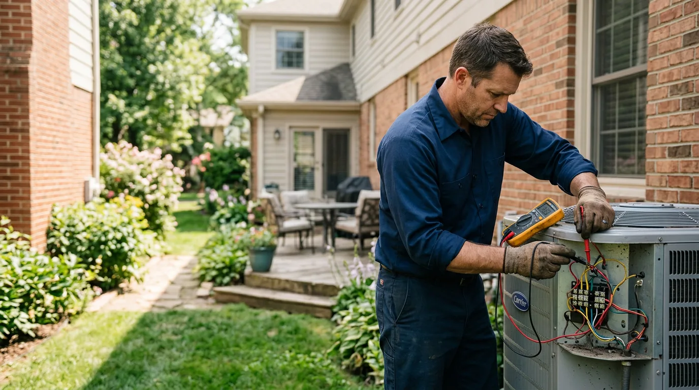HVAC technician working near Rawlins, WY